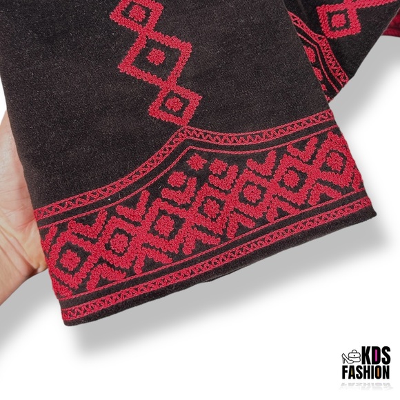 Tory Burch Velvet & Silk Embroidered Bell Sleeve Blazer 10 - Picture 10 of 12